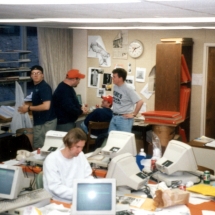 The West Hall newsroom, late 1990s